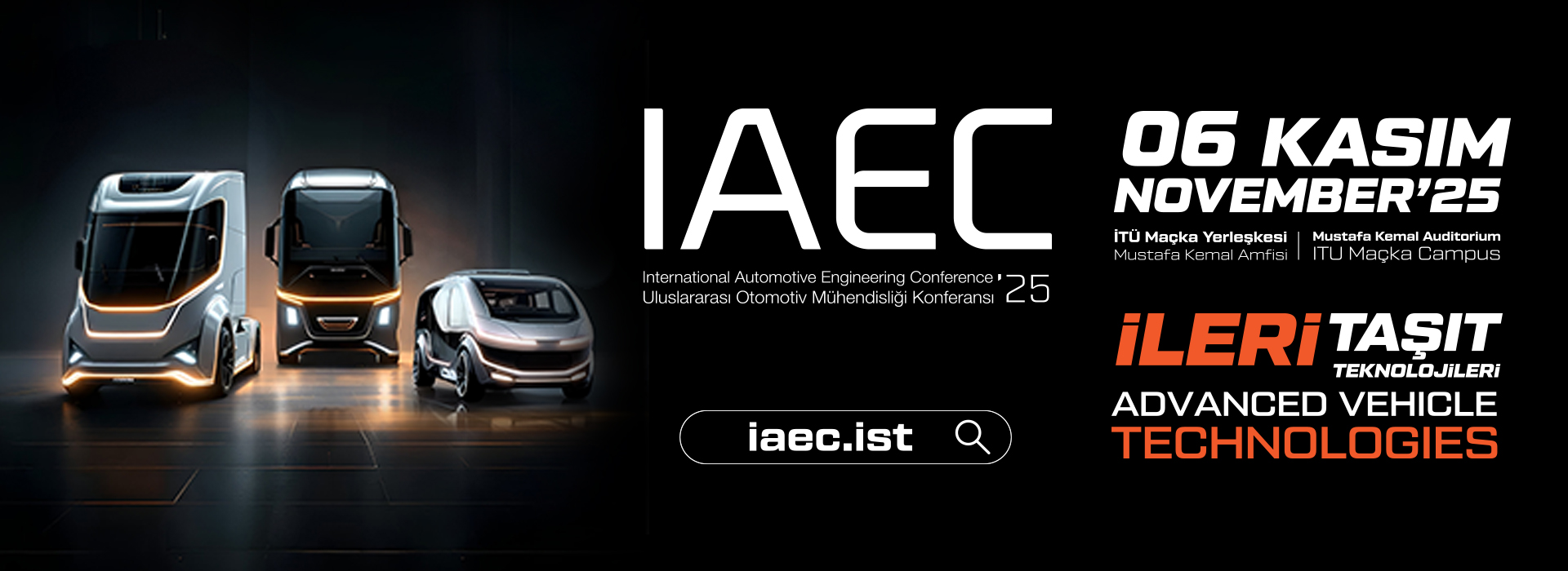 IAEC'25 Uluslararası Otomotiv Mühendisliği Konferansı (İstanbul,7 Kasım 2025)